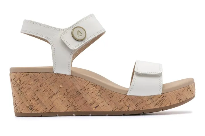 Women ABEO Footwear Sandals Riviera Strap Sandal White