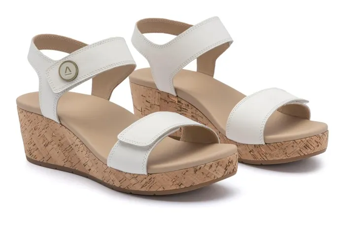 Women ABEO Footwear Sandals Riviera Strap Sandal White