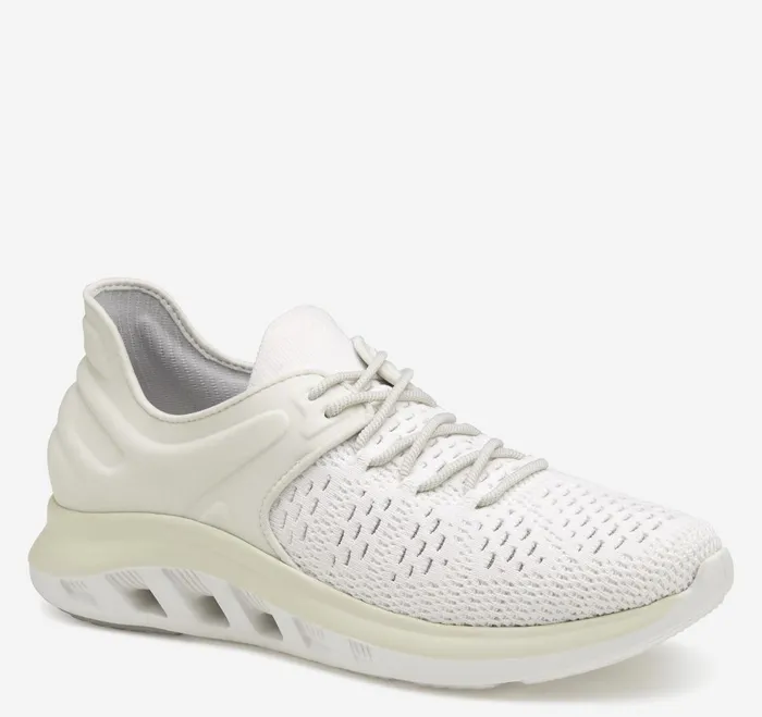 Women Activate Knit UThroat White Knitnylon JohnstonandMurphy Sneakers