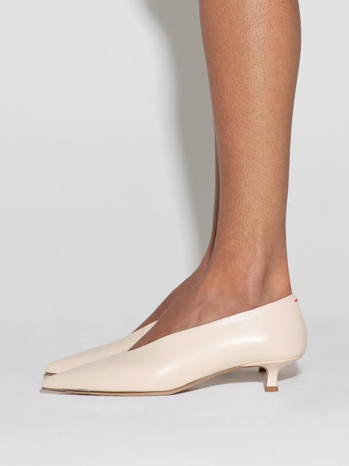 Women Aeyde CLARA Creamy Pointed Toe Pump Aeyde Pumps
