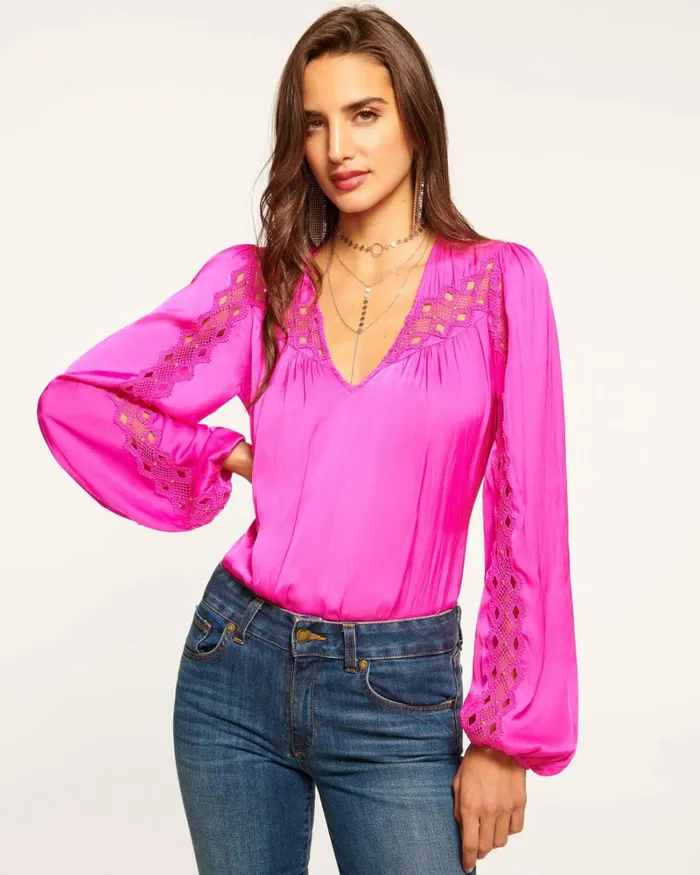 Women Alaina Embellished Blouse Black Ramy Brook Tops Women Alaina Embellished Blouse Black Ramy Brook Tops