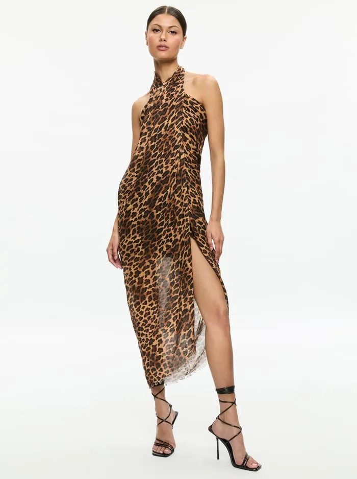 Women Alice Olivia Lola Scarf Spotted Leopard
