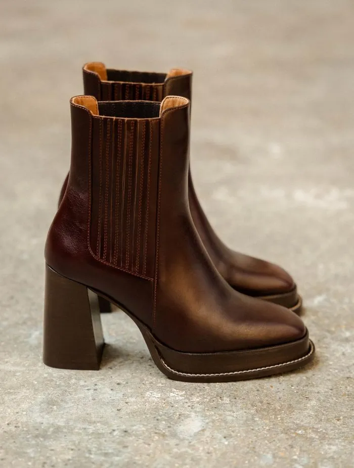 Women Ankle Boots Bobbies Deva Irish Coffee
