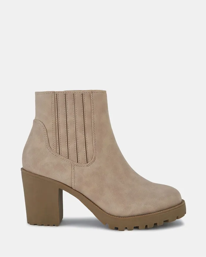 Women Ankle Boots NOVO Shoes HARLEQUIN TAUPE
