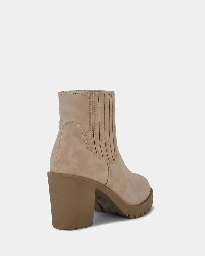 Women Ankle Boots NOVO Shoes HARLEQUIN TAUPE