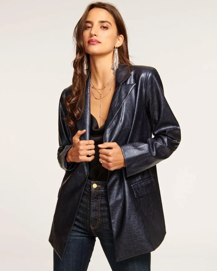 Women Aubrey Blazer Navy Ramy Brook Jackets Women Aubrey Blazer Navy Ramy Brook Jackets