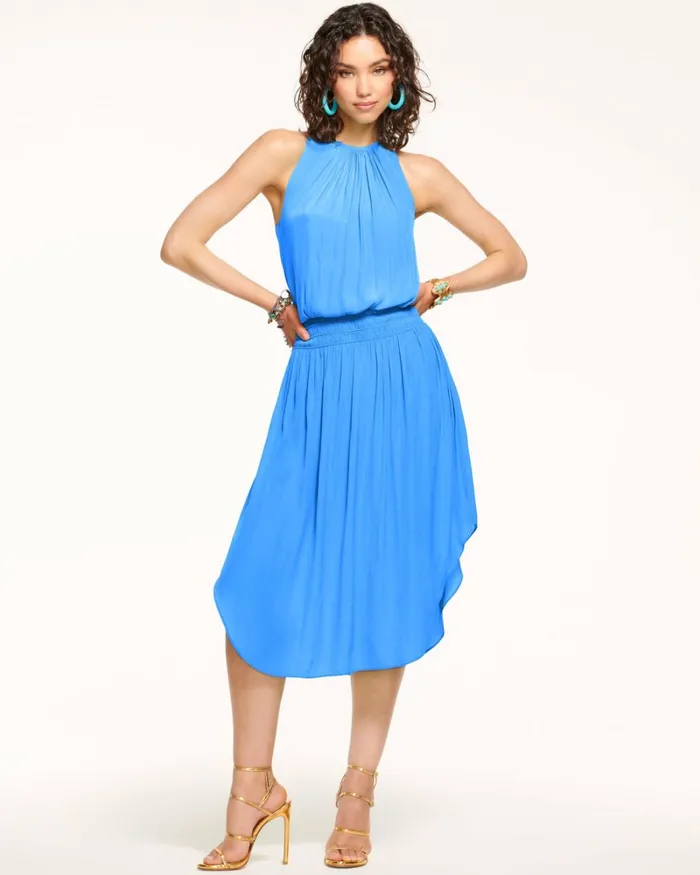 Women Audrey Smocked Midi Dress Sandstone Ramy Brook Dresses Women Audrey Smocked Midi Dress Sandstone Ramy Brook Dresses