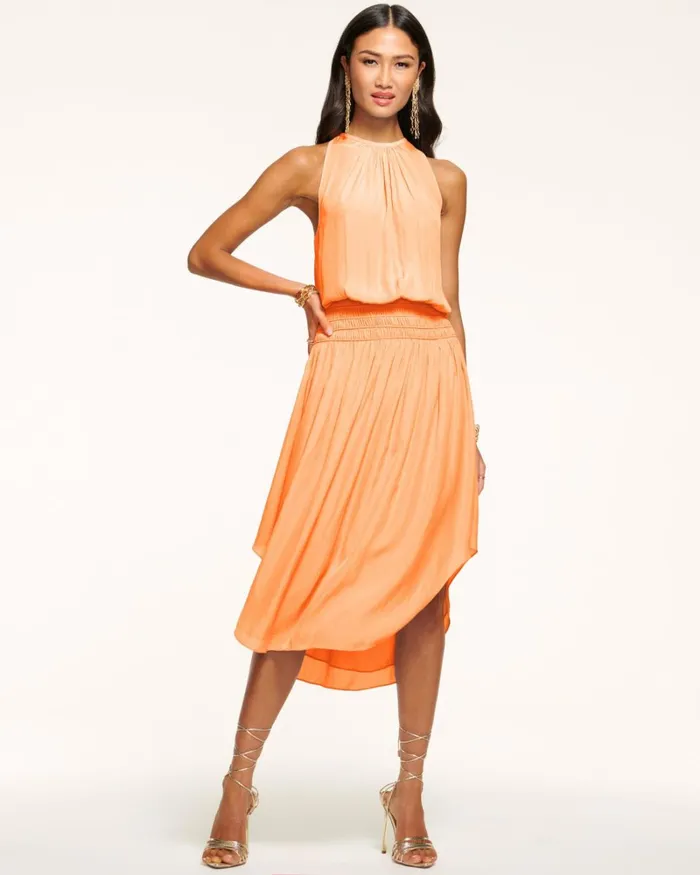 Women Audrey Smocked Midi Dress Sandstone Ramy Brook Dresses Women Audrey Smocked Midi Dress Sandstone Ramy Brook Dresses
