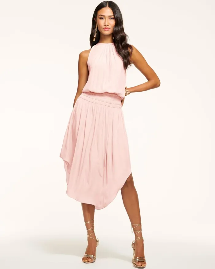 Women Audrey Smocked Midi Dress Sandstone Ramy Brook Dresses Women Audrey Smocked Midi Dress Sandstone Ramy Brook Dresses