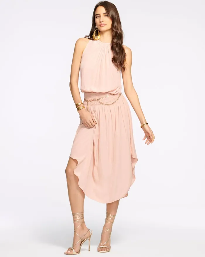 Women Audrey Smocked Midi Dress Sandstone Ramy Brook Dresses Women Audrey Smocked Midi Dress Sandstone Ramy Brook Dresses