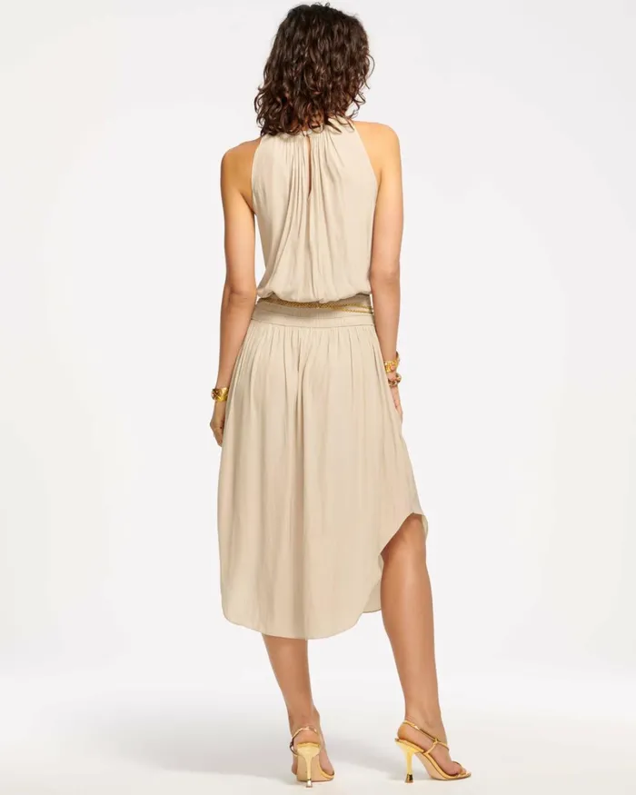 Women Audrey Smocked Midi Dress Sandstone Ramy Brook Dresses Women Audrey Smocked Midi Dress Sandstone Ramy Brook Dresses