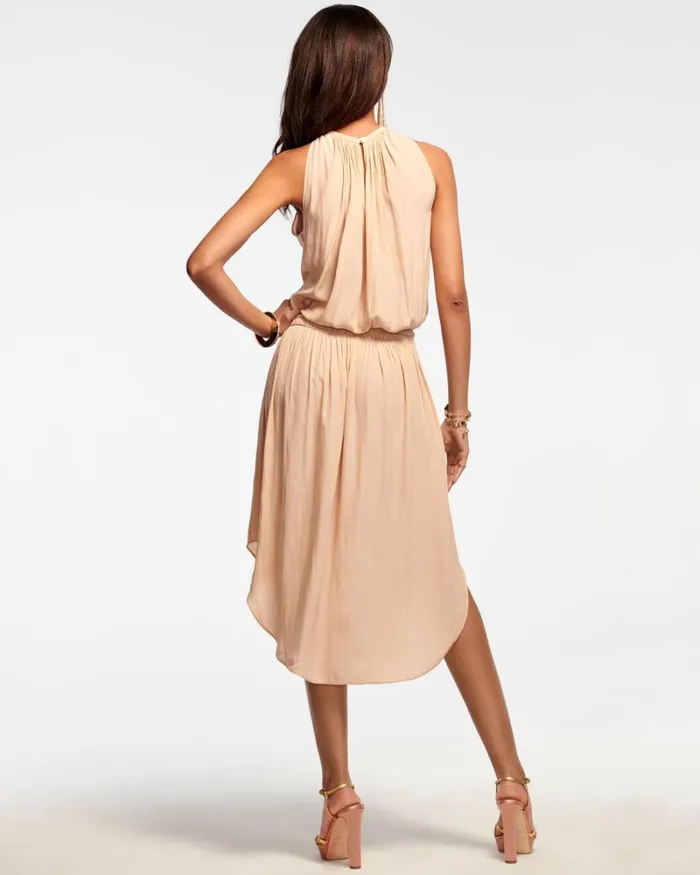 Women Audrey Smocked Midi Dress Sandstone Ramy Brook Dresses Women Audrey Smocked Midi Dress Sandstone Ramy Brook Dresses