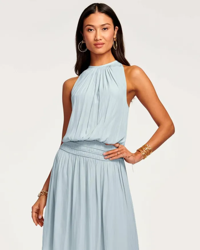 Women Audrey Smocked Midi Dress Sandstone Ramy Brook Dresses Women Audrey Smocked Midi Dress Sandstone Ramy Brook Dresses
