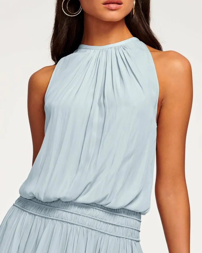 Women Audrey Smocked Midi Dress Sandstone Ramy Brook Dresses Women Audrey Smocked Midi Dress Sandstone Ramy Brook Dresses