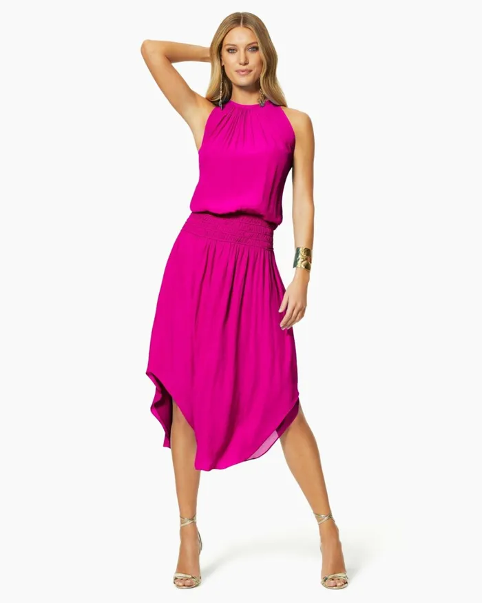 Women Audrey Smocked Midi Dress Sandstone Ramy Brook Dresses Women Audrey Smocked Midi Dress Sandstone Ramy Brook Dresses
