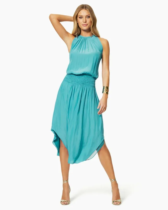 Women Audrey Smocked Midi Dress Sandstone Ramy Brook Dresses Women Audrey Smocked Midi Dress Sandstone Ramy Brook Dresses