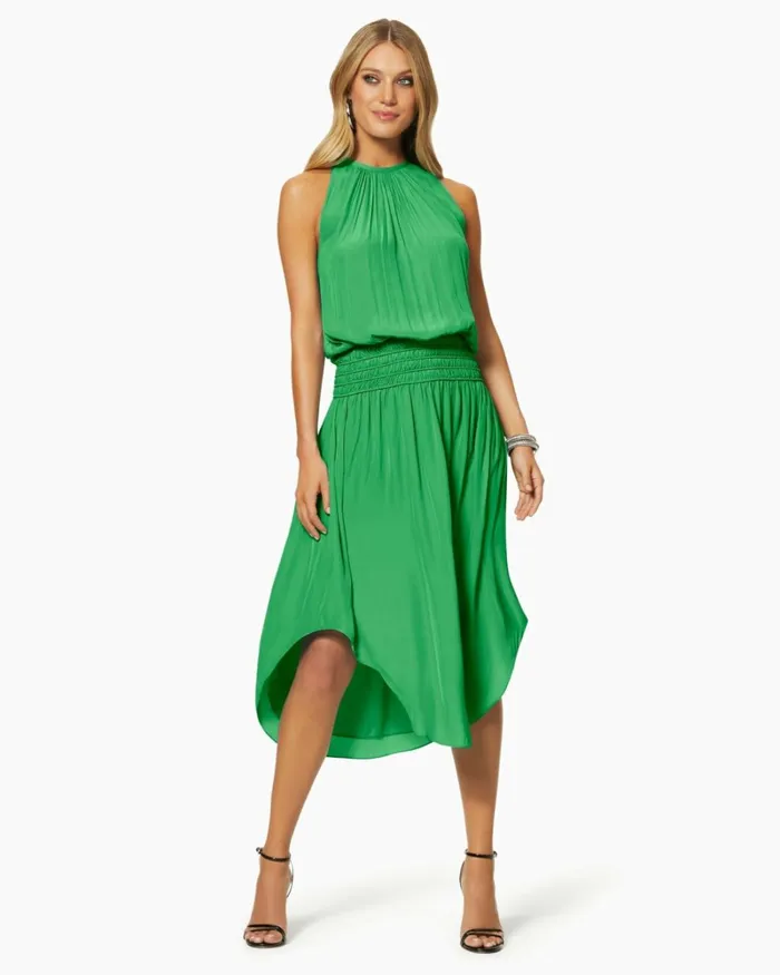 Women Audrey Smocked Midi Dress Sandstone Ramy Brook Dresses Women Audrey Smocked Midi Dress Sandstone Ramy Brook Dresses