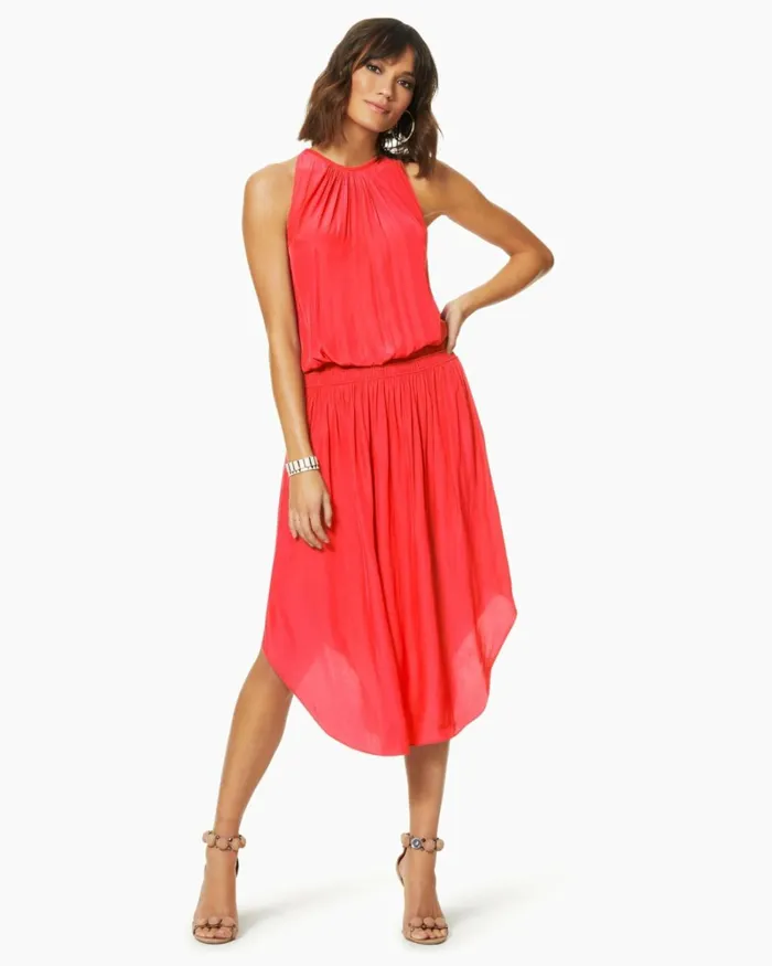 Women Audrey Smocked Midi Dress Sandstone Ramy Brook Dresses Women Audrey Smocked Midi Dress Sandstone Ramy Brook Dresses