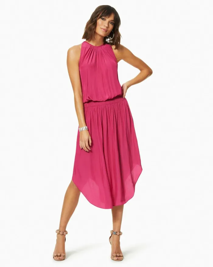 Women Audrey Smocked Midi Dress Sandstone Ramy Brook Dresses Women Audrey Smocked Midi Dress Sandstone Ramy Brook Dresses