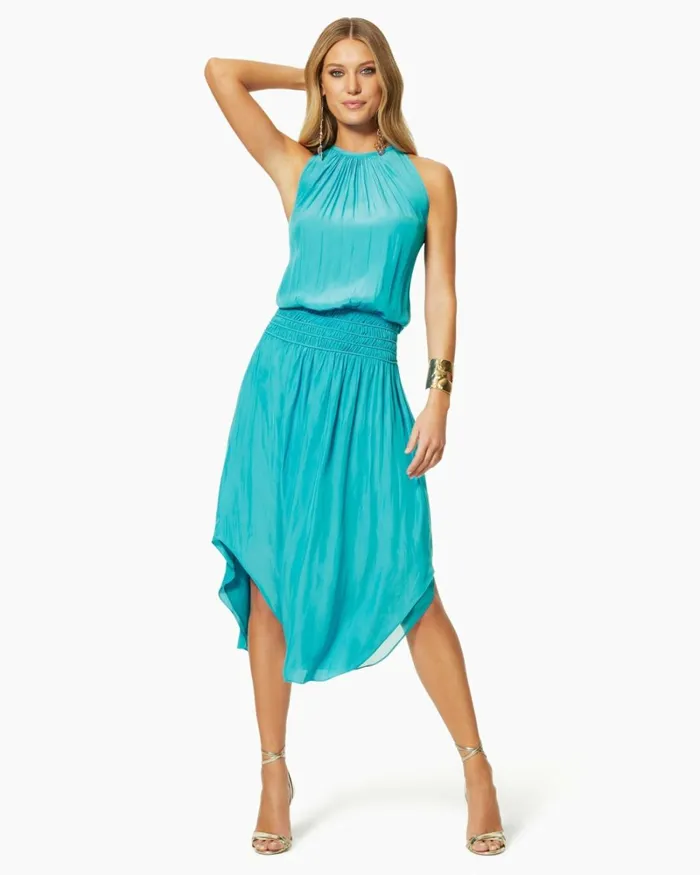 Women Audrey Smocked Midi Dress Sandstone Ramy Brook Dresses Women Audrey Smocked Midi Dress Sandstone Ramy Brook Dresses
