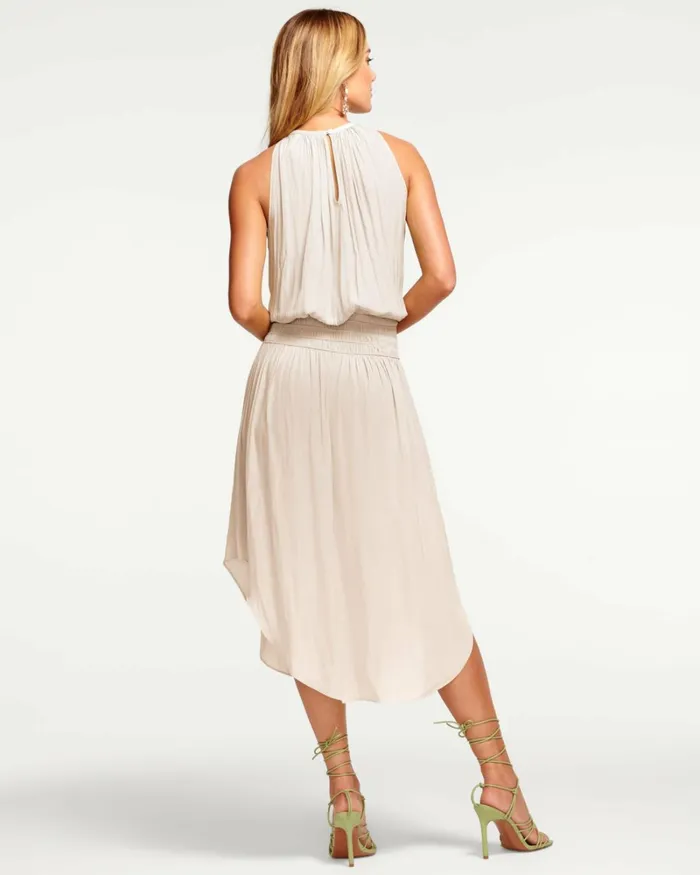 Women Audrey Smocked Midi Dress Sandstone Ramy Brook Dresses Women Audrey Smocked Midi Dress Sandstone Ramy Brook Dresses