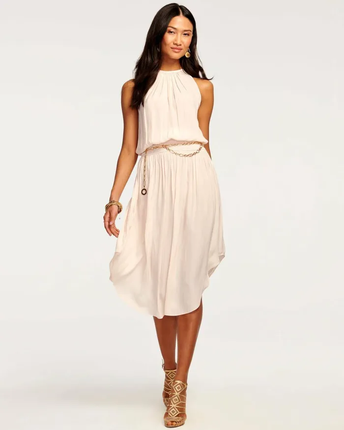 Women Audrey Smocked Midi Dress Sandstone Ramy Brook Dresses Women Audrey Smocked Midi Dress Sandstone Ramy Brook Dresses