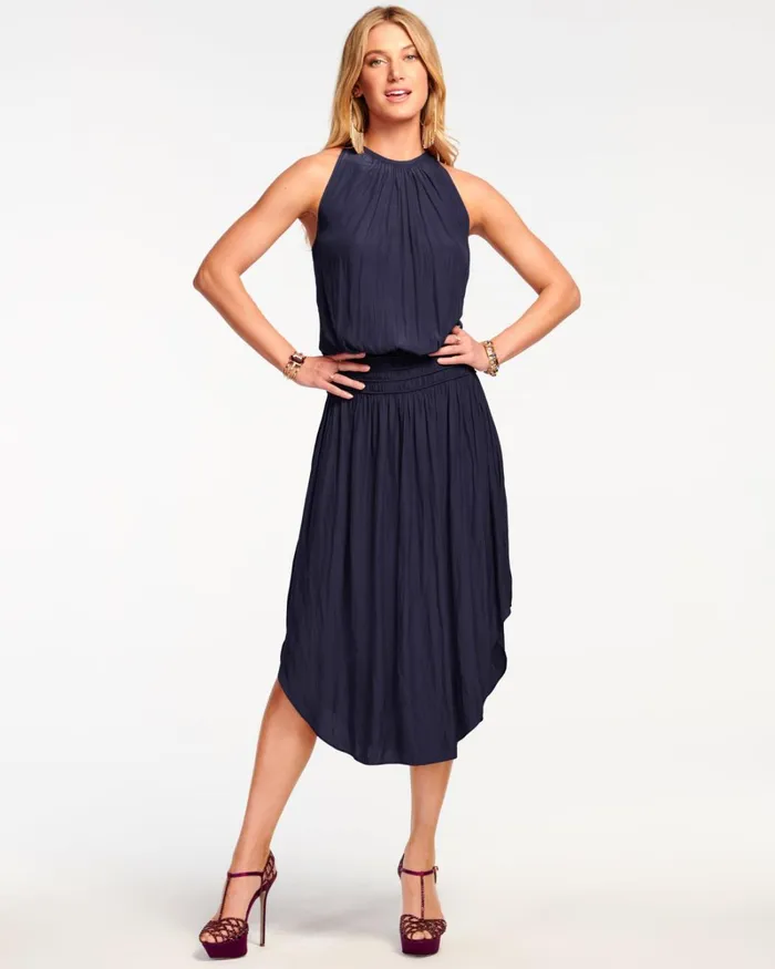 Women Audrey Smocked Midi Dress Sandstone Ramy Brook Dresses Women Audrey Smocked Midi Dress Sandstone Ramy Brook Dresses