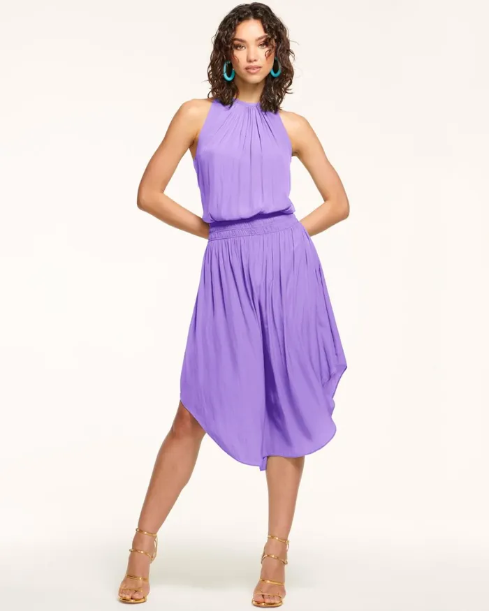 Women Audrey Smocked Midi Dress Sandstone Ramy Brook Dresses Women Audrey Smocked Midi Dress Sandstone Ramy Brook Dresses
