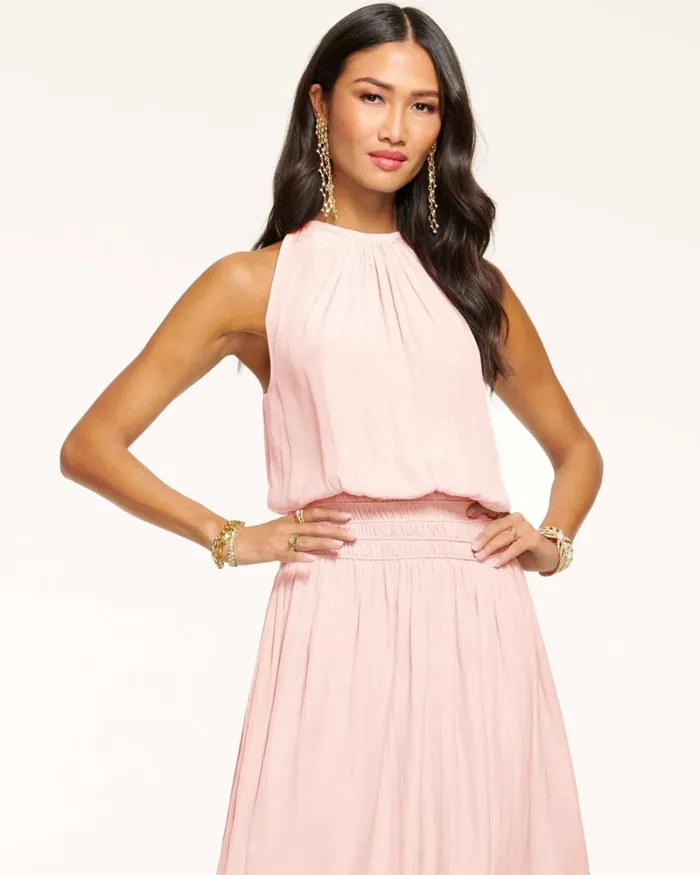 Women Audrey Smocked Midi Dress Sandstone Ramy Brook Dresses Women Audrey Smocked Midi Dress Sandstone Ramy Brook Dresses