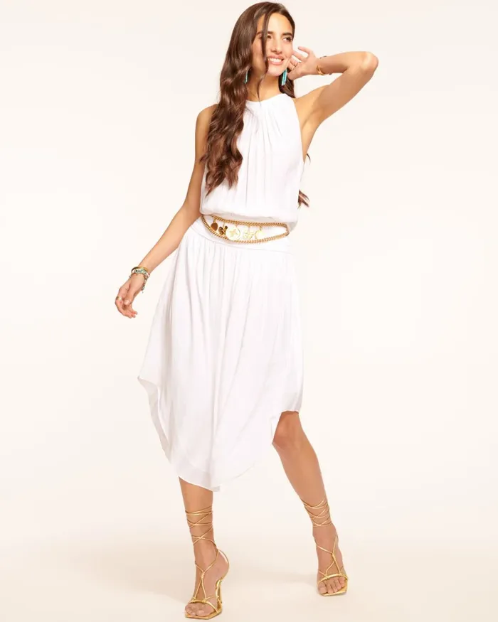 Women Audrey Smocked Midi Dress Sandstone Ramy Brook Dresses Women Audrey Smocked Midi Dress Sandstone Ramy Brook Dresses