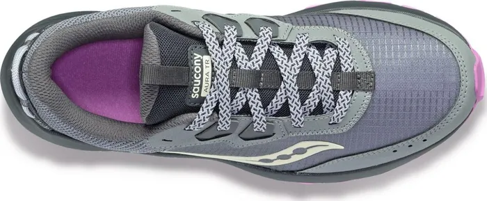 Women Aura Tr Wide Fossilgrape Saucony TrailHiking