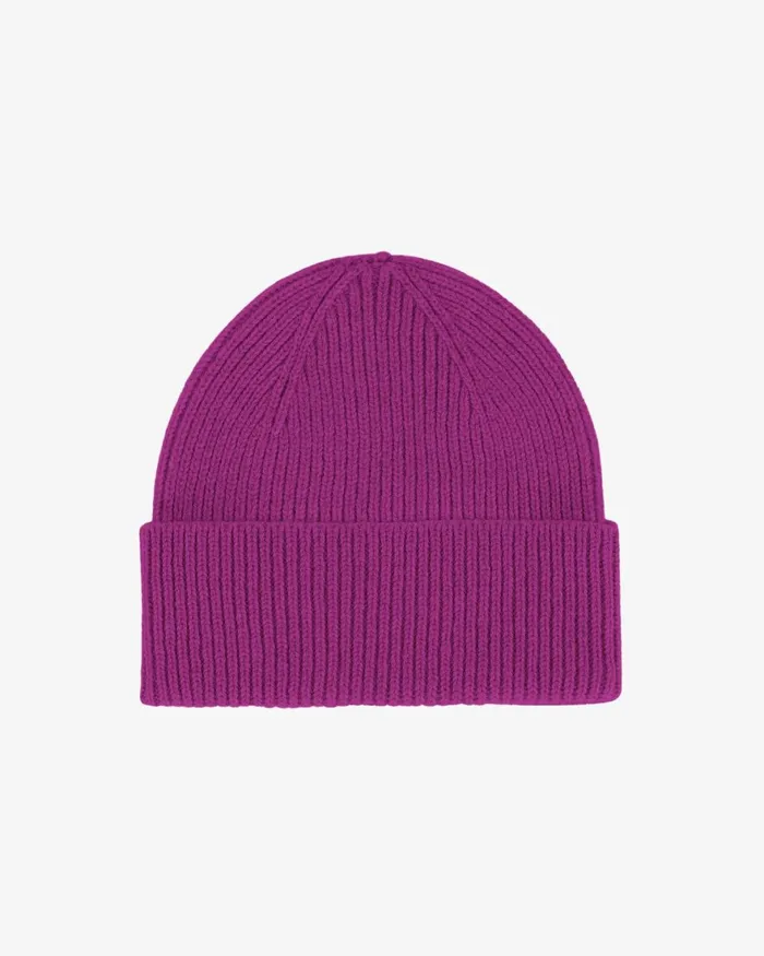 Women Beanies Colorful Standard Merino Wool Beanie Magenta Blaze