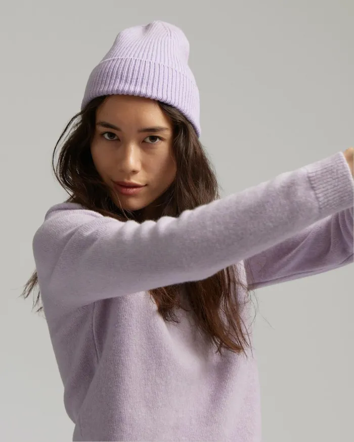 Women Beanies Colorful Standard Merino Wool Beanie Magenta Blaze