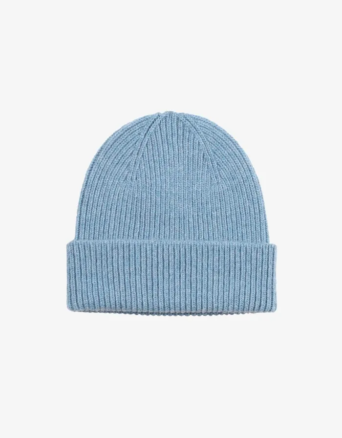 Women Beanies Colorful Standard Merino Wool Beanie Stone Blue