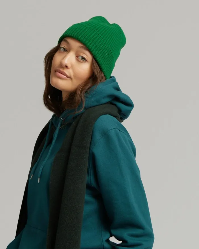 Women Beanies Colorful Standard Merino Wool Beanie Stone Blue