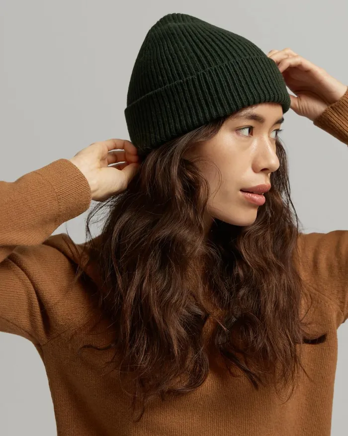 Women Beanies Colorful Standard Merino Wool Beanie Stone Blue