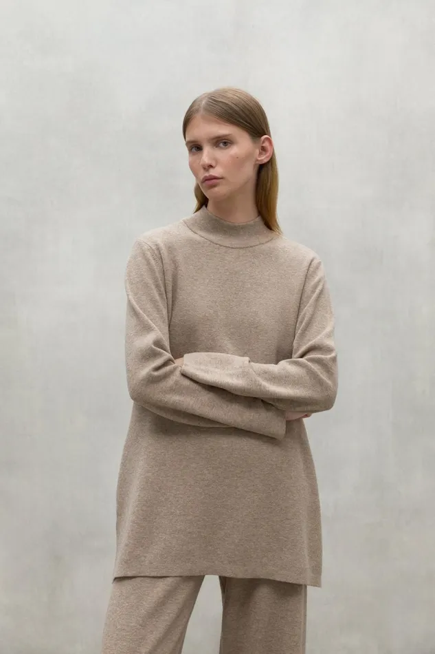 Women Beige Palna Sweater Ecoalf Knitwear