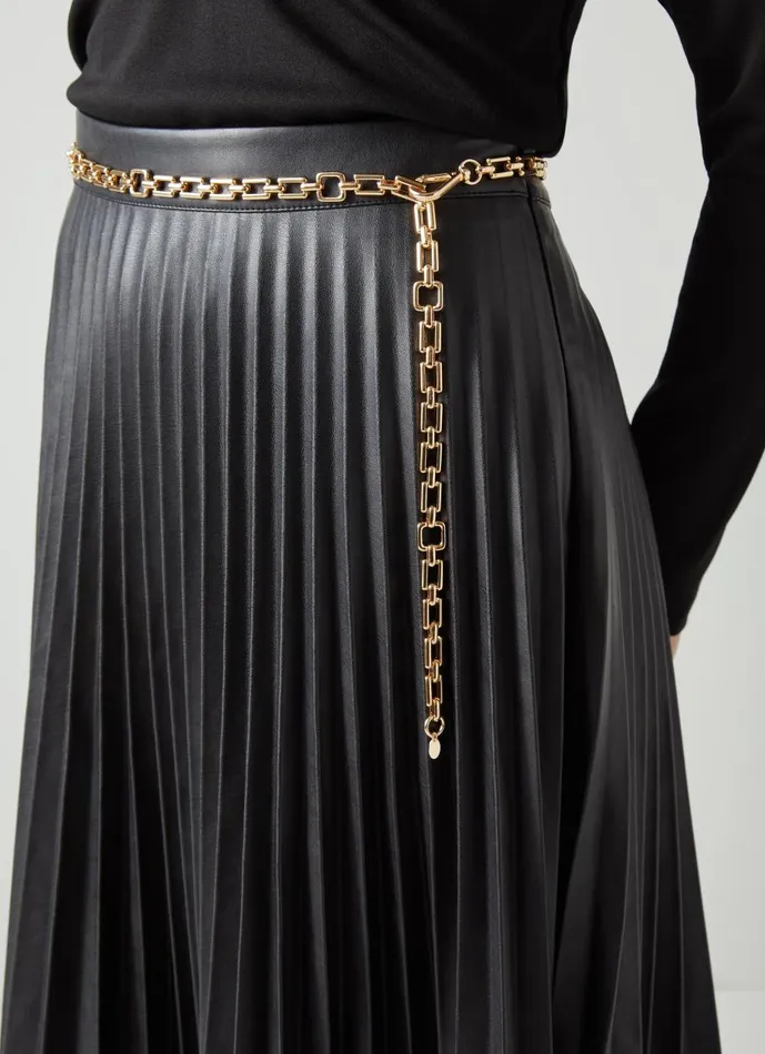 Women Belts LKBennett Alora Gold Metal Chain Belt Women Belts LKBennett Alora Gold Metal Chain Belt