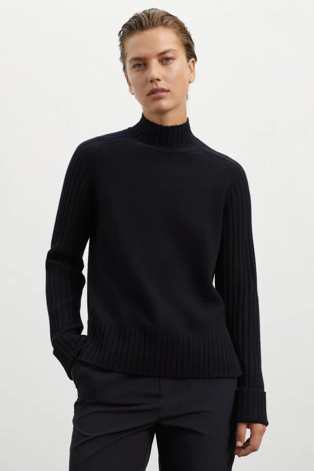 Women Black Eucalipto Knitted Jumper Ecoalf Knitwear