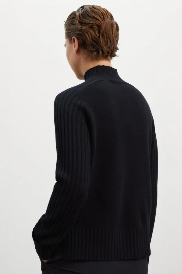 Women Black Eucalipto Knitted Jumper Ecoalf Knitwear