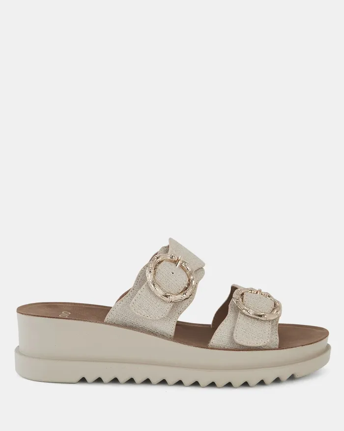Women BODIE METALLIC LINEN Wedges NOVO Shoes