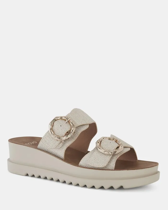 Women BODIE METALLIC LINEN Wedges NOVO Shoes