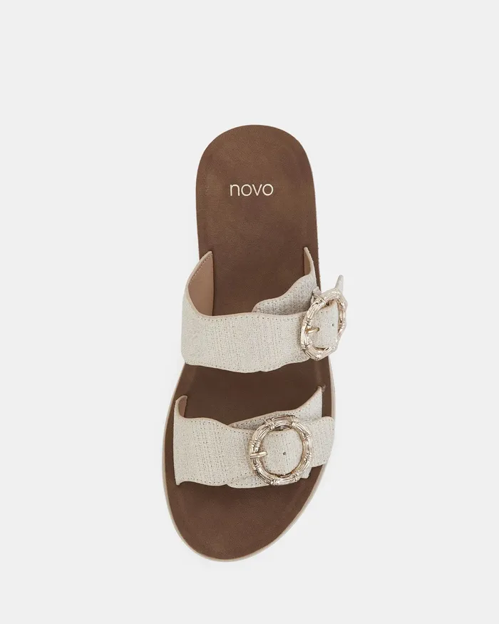 Women BODIE METALLIC LINEN Wedges NOVO Shoes