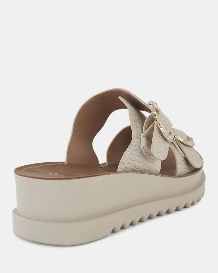 Women BODIE METALLIC LINEN Wedges NOVO Shoes