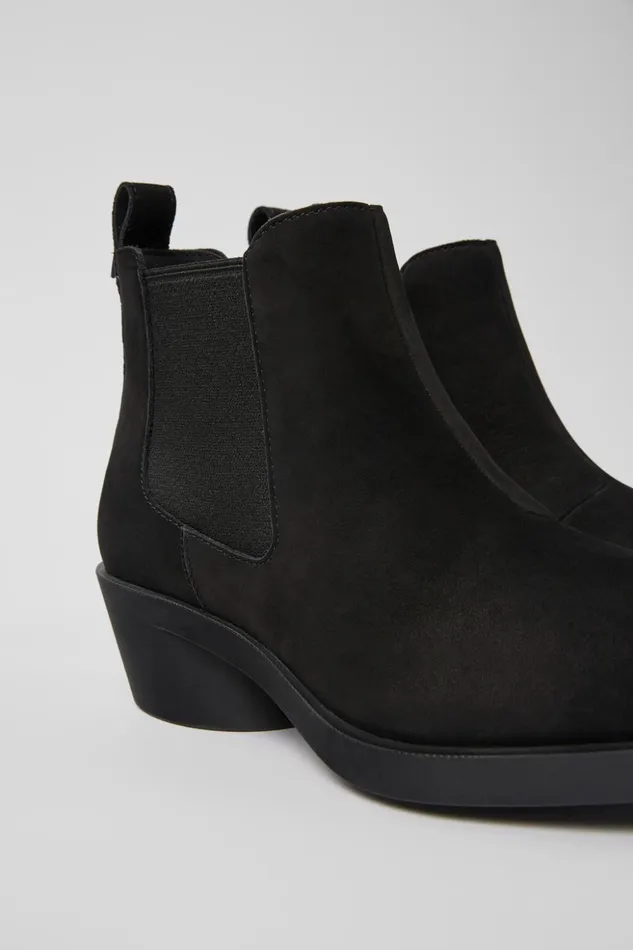 Women Bonnie Black Nubuck Ankle Boots Camper Ankle Boots