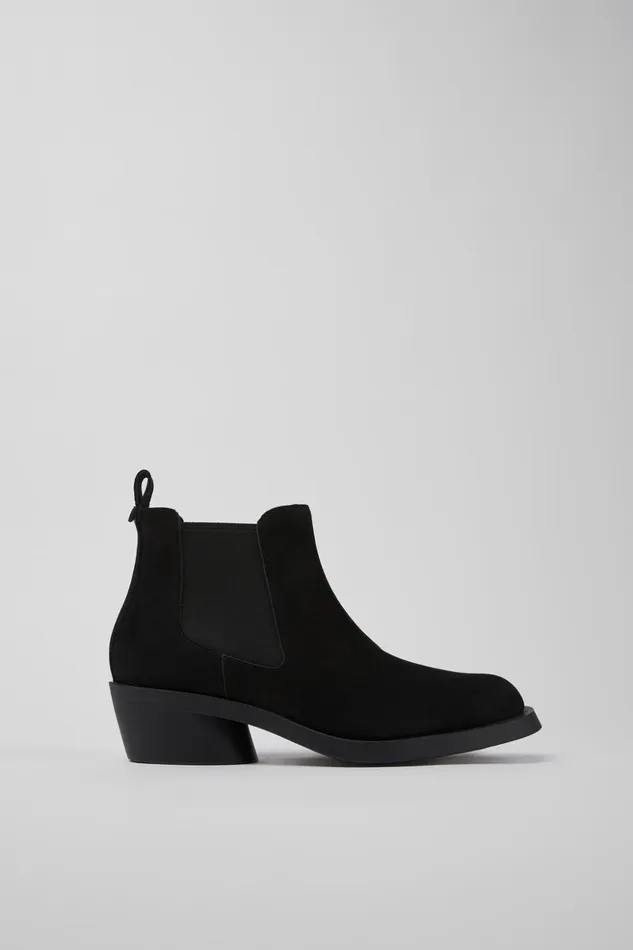 Women Bonnie Black Nubuck Ankle Boots Camper Ankle Boots Women Bonnie Black Nubuck Ankle Boots Camper Ankle Boots