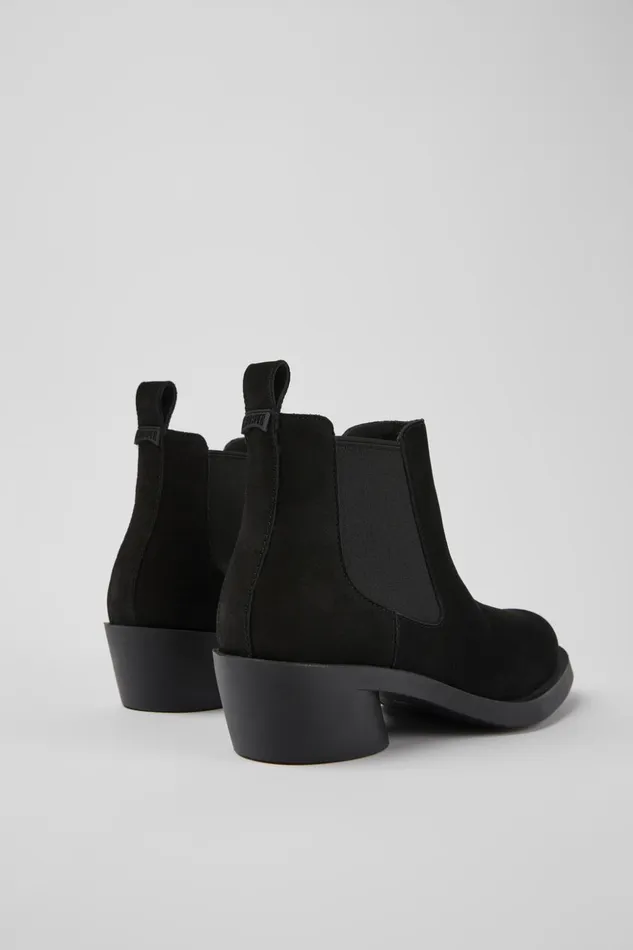 Women Bonnie Black Nubuck Ankle Boots Camper Ankle Boots Women Bonnie Black Nubuck Ankle Boots Camper Ankle Boots