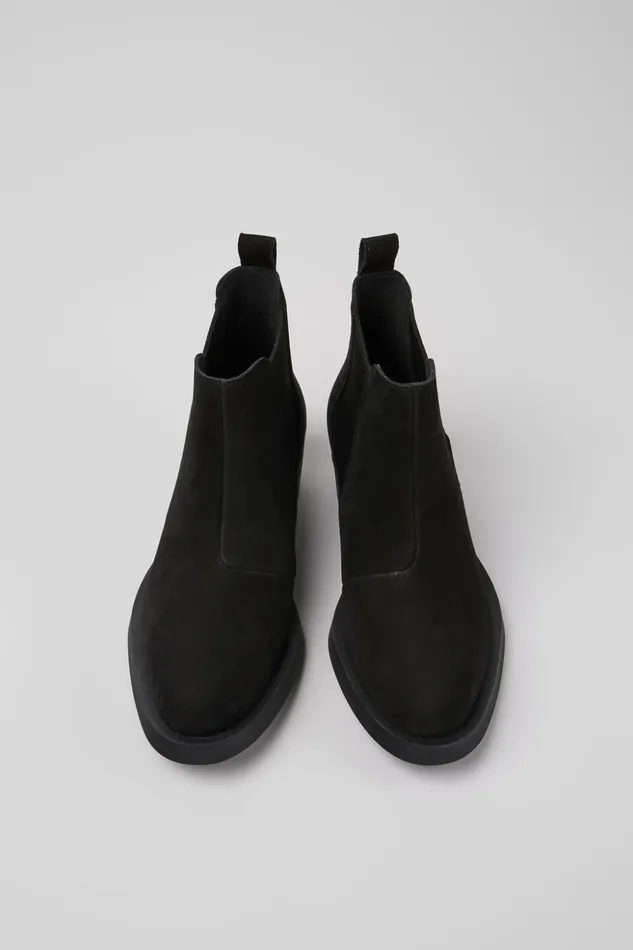 Women Bonnie Black Nubuck Ankle Boots Camper Ankle Boots Women Bonnie Black Nubuck Ankle Boots Camper Ankle Boots