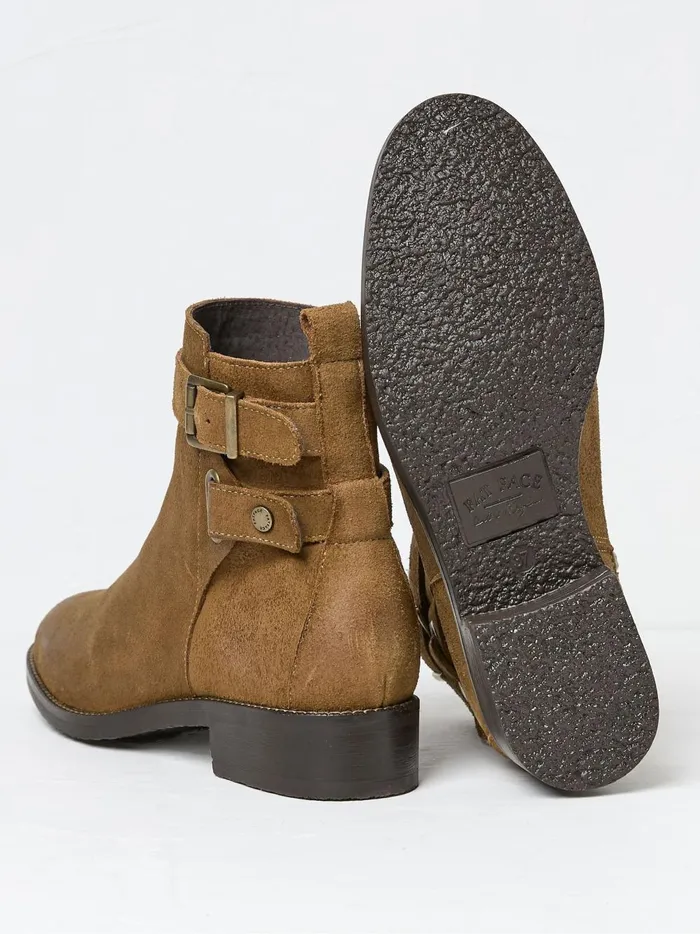 Women Boots Fat Face Avery Tan Brown Buckle Boots