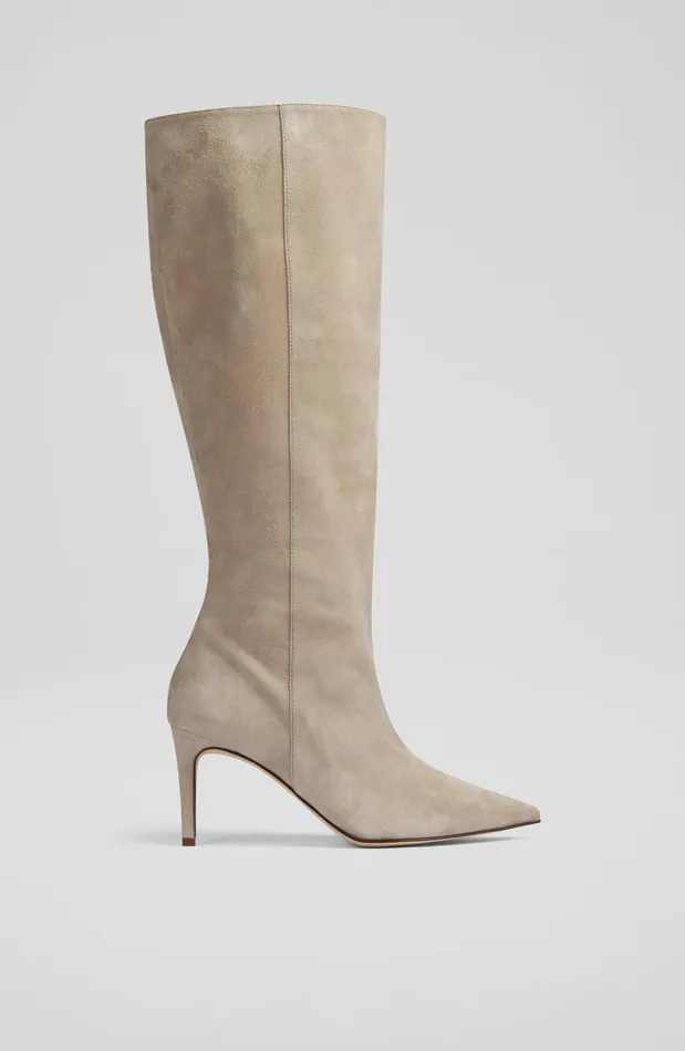 Women Boots LKBennett Astrid Grey Suede Slouchy KneeHigh Boots Grey Women Boots LKBennett Astrid Grey Suede Slouchy KneeHigh Boots Grey